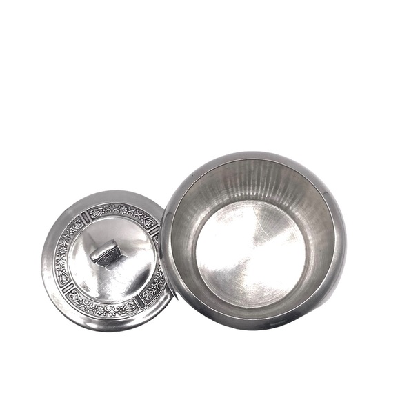 Vintage Riviera Cordova Stainless Steel Cream And Sugar Set With Tray - Picture 8 of 13